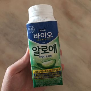 LIVE 매일바이오 알로에 드링킹 요거트 — 5점을 준 리뷰어가 2022년 4월 올린 사용 사진