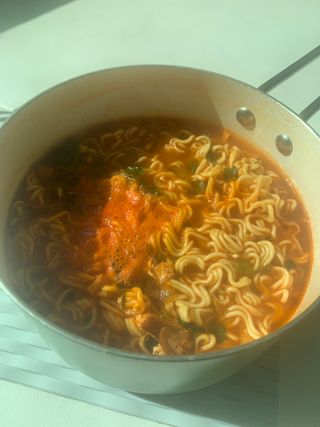 [풀무원] 자연은맛있다 정면, 백면, 홍면  세트 — 4.5점을 준 리뷰어가 2021년 4월 올린 사용 사진