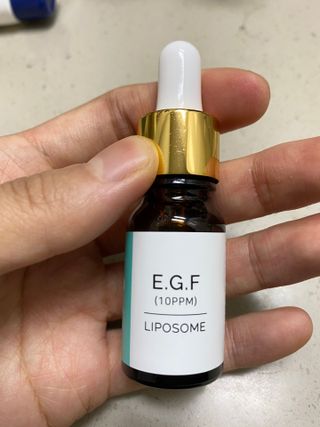 랑팡 EGF+FGF 10ppm 리포좀 앰플 원액 10ml — 5점을 준 리뷰어가 2021년 9월 올린 사용 사진