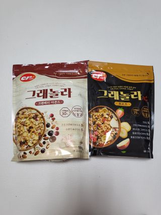 씨알푸드 씨알로 그래놀라 2종 후르츠+크랜베리 아몬드 — 5점을 준 리뷰어가 2022년 7월 올린 사용 사진