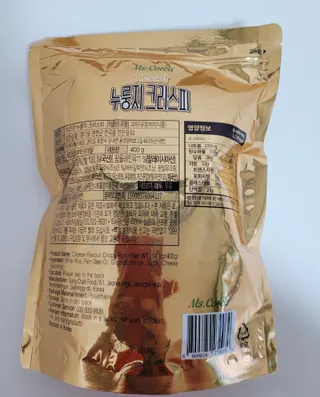 미즈꼬레아 치즈맛 누룽지크리스피 — 5점을 준 리뷰어가 2022년 1월 올린 사용 사진