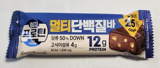 이지프로틴바 3종x각 2ea (고단백질바, 멀티단백질바, 식물성단백질바) — 4.5점을 준 리뷰어가 2024년 2월 올린 사용 사진