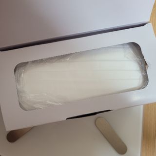 위케어 원데이 덴탈마스크 50매 화이트 대형 국내생산 — 5점을 준 리뷰어가 2021년 2월 올린 사용 사진