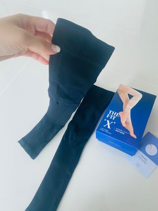 땡스마이레그 더핏X 압박밴드 허벅지확장형 — 4점을 준 리뷰어가 2022년 7월 올린 사용 사진