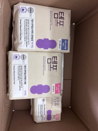 N[템포] 템포 패드 내추럴 순면 생리대 SET(중형 슬림 + 대형 + 라이너) — 5점을 준 리뷰어가 2024년 2월 올린 사용 사진