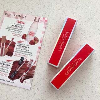 [블랙루즈] 에어 핏 벨벳틴트 시즌1 7종 중 택1+랜덤1 — 3.5점을 준 리뷰어가 2021년 1월 올린 사용 사진