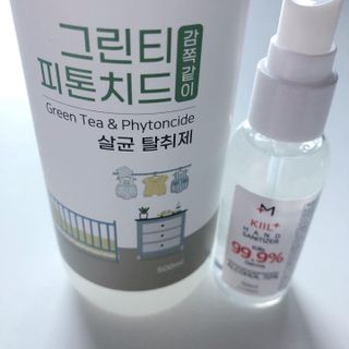 [엠메이데이] 그린티 피톤치드 감쪽같이 500ml + 손소독액 50ml — 5점을 준 리뷰어가 2022년 2월 올린 사용 사진