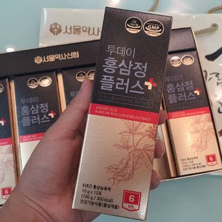 서울약사신협_투데이홍삼정플러스스틱_10g x 60포 — 5점을 준 리뷰어가 2021년 7월 올린 사용 사진