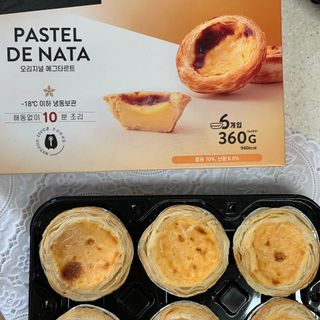 디앙뜨 포르투갈 에그타르트 오리지널 맛+패션후르츠+초콜릿타르트 맛 중 택1 — 5점을 준 리뷰어가 2021년 7월 올린 사용 사진