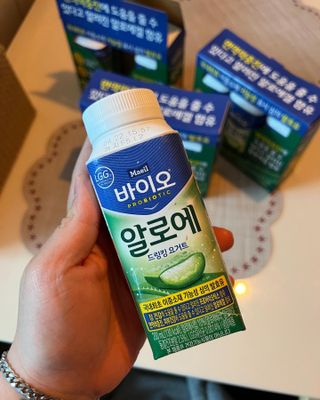 LIVE 매일바이오 알로에 드링킹 요거트 — 5점을 준 리뷰어가 2022년 4월 올린 사용 사진