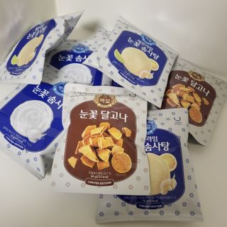 딜라이트 프로젝트  달콤한 눈꽃 간식세트( 눈꽃 솜사탕 / 레몬라임 솜사탕 / 달고나 총 7EA+스마트톡 증정) — 5점을 준 리뷰어가 2022년 5월 올린 사용 사진