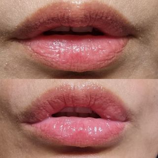 [후르디아] 올리브영 꿀과즙 립밤 2종 (블루베리/석류) — 5점을 준 리뷰어가 2022년 10월 올린 사용 사진