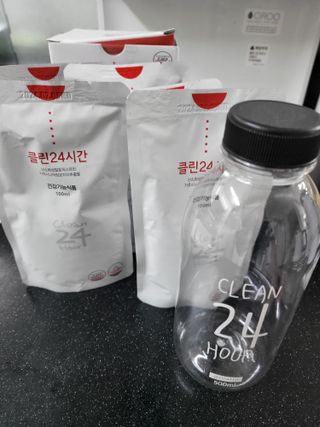 클린24시간 1BOX(5포) + 전용보틀(500ml) — 5점을 준 리뷰어가 2022년 10월 올린 사용 사진