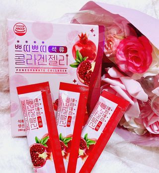 헬스업_쁘띠쁘띠석류콜라겐젤리_20g x 14포 — 3.5점을 준 리뷰어가 2021년 2월 올린 사용 사진