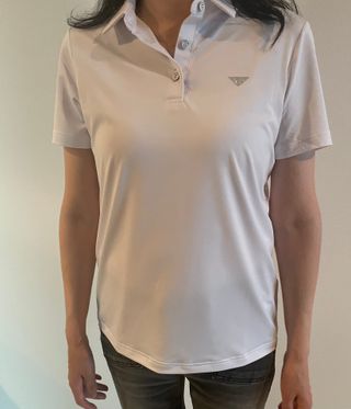 다운블로우 스포츠 국내제작 남자 기능성 골프웨어 카라 반팔 티셔츠 DB 6503 — 5점을 준 리뷰어가 2025년 4월 올린 사용 사진