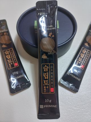 프리마인 자체 기업부설 연구소에서 찾아낸 건강한 수면의 비밀.  슬립토 플러스 30포 — 4.5점을 준 리뷰어가 2023년 4월 올린 사용 사진