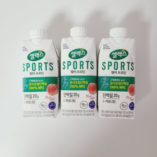 셀렉스스포츠 셀렉스 스포츠 웨이 프로틴 복숭아_ 330ml x 12팩 — 5점을 준 리뷰어가 2021년 11월 올린 사용 사진