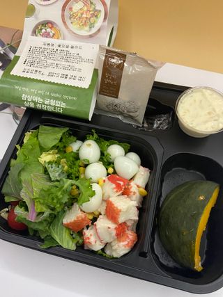 참살이도시락 작심삼일 샐러드도시락 3개 맛보기 새벽배송 또는 택배배송 — 5점을 준 리뷰어가 2021년 8월 올린 사용 사진