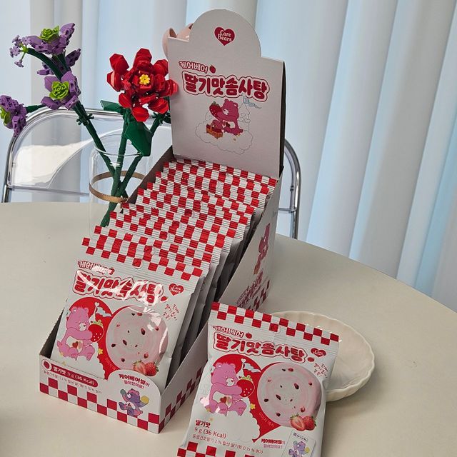 ⭐스마트스토어⭐케어베어 솜사탕 10봉 (딸기맛/단품) 리뷰 사진