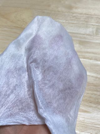 디레시피 손세정 티슈 — 3점을 준 리뷰어가 2021년 1월 올린 사용 사진