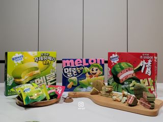 2024 오리온 여름한정판 초코파이 수박 / 후레쉬베리 멜론 / 멜론송이 — 5점을 준 리뷰어가 2024년 7월 올린 사용 사진