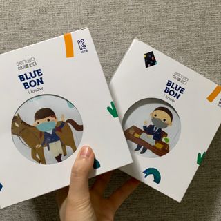 [블루 본 아이노우] 유아용 컬러마스크 40 PCS SET 2중 택 1 — 5점을 준 리뷰어가 2021년 4월 올린 사용 사진