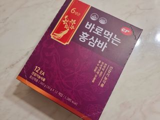 씨알푸드 건강기능식품 6년근 홍삼 함유, 바로먹는 홍삼바 30g 12개입 — 5점을 준 리뷰어가 2022년 3월 올린 사용 사진