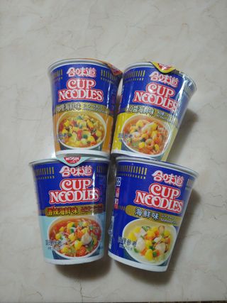 NISSIN 닛신 컵누들  4종 - 씨푸드오리지날, 씨푸드 스파이시, 씨푸드 커리, 씨푸드 XO소스 — 5점을 준 리뷰어가 2021년 12월 올린 사용 사진