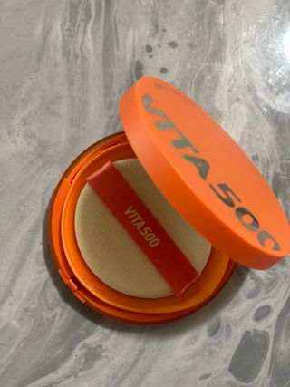 광동생활건강 MF[광동] 비타500✨주름개선·미백·SPF50+🌞퍼펙트쉴드 빅 선쿠션 본품 — 4.5점을 준 리뷰어가 2024년 5월 올린 사용 사진