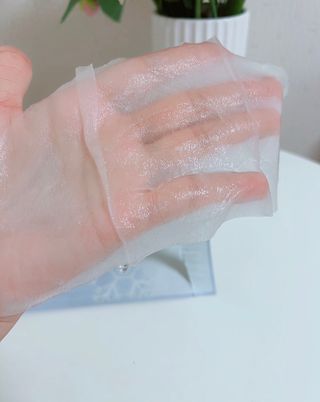 비프리코스메틱 더블아이스진정마스크팩 5매 — 5점을 준 리뷰어가 2023년 2월 올린 사용 사진