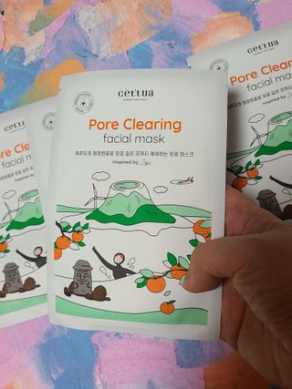 세뚜아(Cettua) 나우[세뚜아] 포어 클리어링 마스크 Cettua Pore Clearing facial mask 4매 — 5점을 준 리뷰어가 2024년 2월 올린 사용 사진
