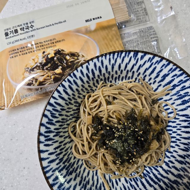 프리 [무인양품] 강원도 곤드레로 맛을 살린 들기름 막국수(2개제공) 리뷰 사진