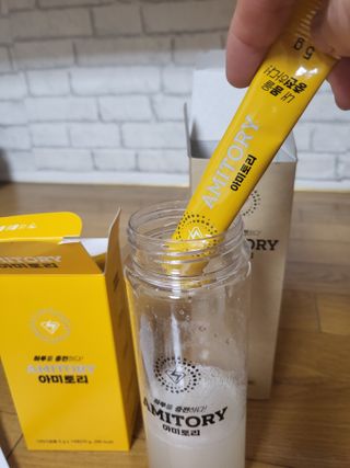 주식회사 씨크릿비에프랩 마시는 아미노산 아미토리 열대과일맛 14포 [1포, 5g / 보틀증정] — 5점을 준 리뷰어가 2023년 2월 올린 사용 사진