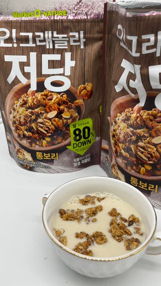 맛있게 먹어도 당 1g 대, 오!그래놀라 저당 통보리 — 5점을 준 리뷰어가 2025년 1월 올린 사용 사진