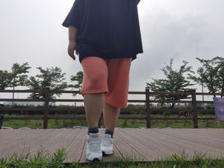 다운블로우 여성 골프화 에어메쉬 다이얼 스포츠 골프 러닝 워킹 운동화 DB 1300 — 5점을 준 리뷰어가 2024년 7월 올린 사용 사진