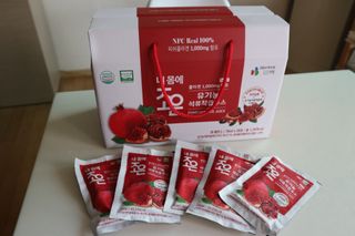농업회사법인조은 유기농 석류 NFC 착즙주스 70ml 30포 — 5점을 준 리뷰어가 2021년 10월 올린 사용 사진
