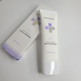 바노바기 코스메틱 바노바기 밀크씨슬 리페어 시카 선스크린 플러스 50ml — 5점을 준 리뷰어가 2023년 1월 올린 사용 사진