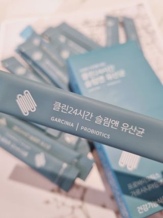 클린24시간 슬림앤유산균 1박스 (3.5g X 15포) — 4점을 준 리뷰어가 2022년 9월 올린 사용 사진