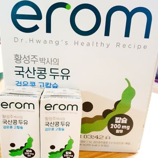이롬 erom 황성주박사의 국산콩 두유 검은콩 고칼슘 — 4.5점을 준 리뷰어가 2020년 12월 올린 사용 사진