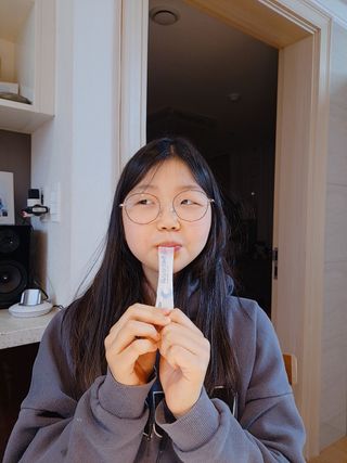 [이뮤니티플러스]우리아이 면역오키, 건강오키 _ 키즈오키 더진한꿀배도라지청 10포 1box — 5점을 준 리뷰어가 2022년 2월 올린 사용 사진