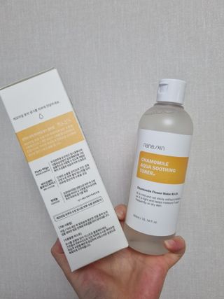 나나스킨 캐모마일아쿠아수딩토너 — 5점을 준 리뷰어가 2021년 5월 올린 사용 사진