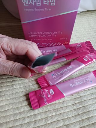 이너셋 엔자임 타임 1개월분, 3gX30포X1박스 곡물발효효소 유산균 — 5점을 준 리뷰어가 2023년 3월 올린 사용 사진