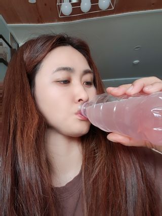 [음료수 대신 가능!]  빠르게 흡수되는 아임오 타먹는 콜라겐 1박스 — 5점을 준 리뷰어가 2023년 3월 올린 사용 사진