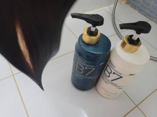 [포레스트스토리] B7 안티 헤어로스 샴푸1,000ml + 헤어팩 1,000ml — 5점을 준 리뷰어가 2021년 3월 올린 사용 사진