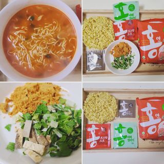 [풀무원] 자연은맛있다 정면, 백면, 홍면  세트 — 5점을 준 리뷰어가 2021년 4월 올린 사용 사진