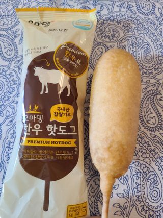 오마뎅 한우핫도그 — 5점을 준 리뷰어가 2021년 5월 올린 사용 사진