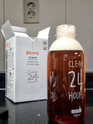 클린24시간 1BOX(5포) + 전용보틀(500ml) — 5점을 준 리뷰어가 2022년 12월 올린 사용 사진