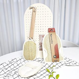 노바리타 배쓰루파 컬렉션 3종 - 타원형 샤워패드+바디스크럽 장갑+바디스틱 — 5점을 준 리뷰어가 2023년 8월 올린 사용 사진