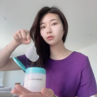 리더스코스메틱 리더스 카밍 바이오틱스 퀵 수딩 패드 — 5점을 준 리뷰어가 2022년 6월 올린 사용 사진