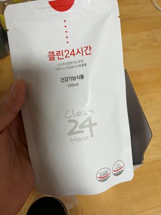 클린24시간 1BOX(5포) + 전용보틀(500ml) — 5점을 준 리뷰어가 2023년 8월 올린 사용 사진